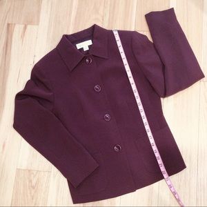 Beautiful Burgundy Casual Corner Size 4 Blazer
